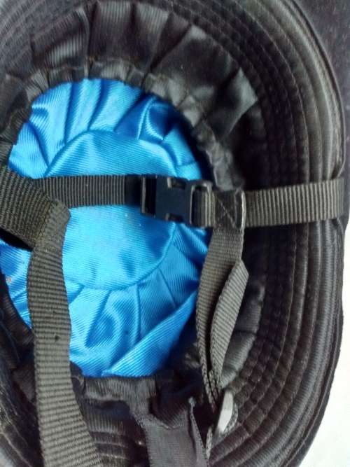 Riding Helmet Equestrian Blue Velvet. Size 6